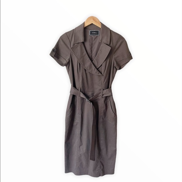 Le Chateau - Olive Pencil Dress - Knee Length - Fitted - Slim Fit - Size Small - Picture 1 of 3